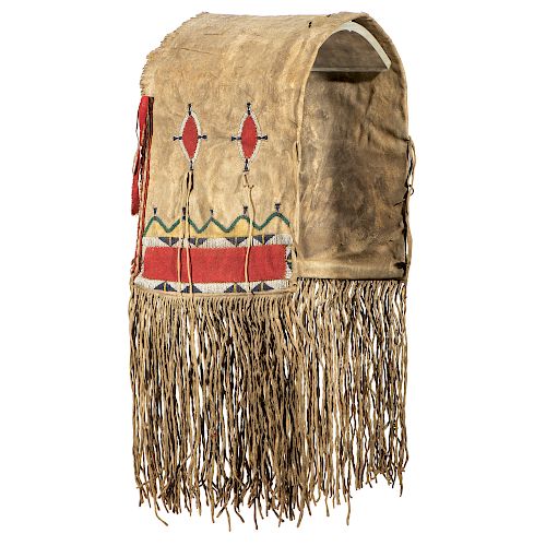 Southern Cheyenne Beaded Buffalo Hide Saddle Bags, From the James B. Scoville Collection