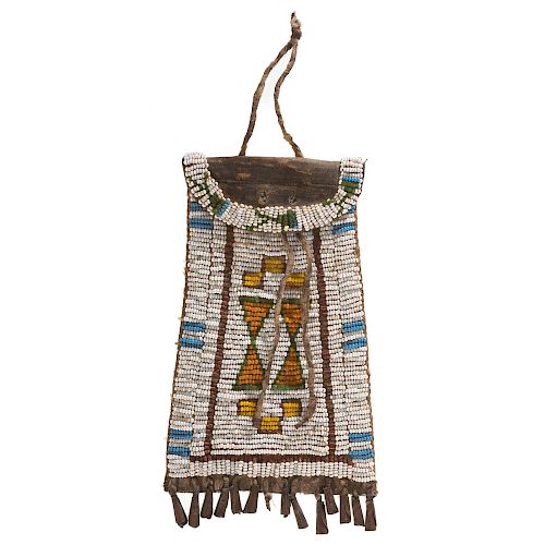 Southern Plains Beaded Hide Strike-a-Light Bag, From the James B. Scoville Collection