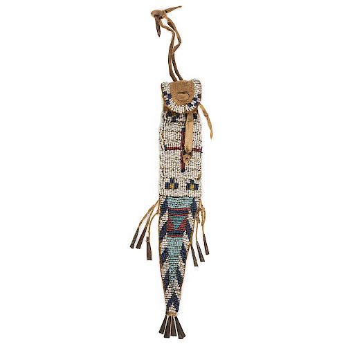 Cheyenne Beaded Hide Tab Pouch, From the James B. Scoville Collection
