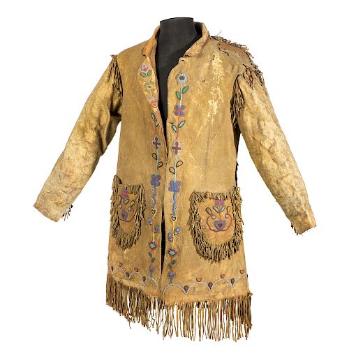 Plains Cree Beaded Hide Jacket, From the James B. Scoville Collection