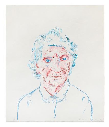 David Hockney, (British, b. 1937), Portrait of Mother III, 1985