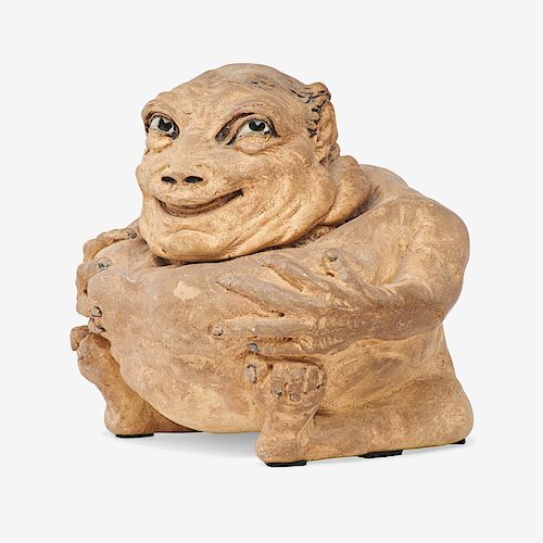 MARTIN BROTHERS Grotesque creature tobacco jar