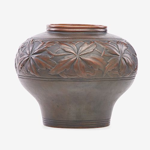 TIFFANY STUDIOS Large Favrile Bronze Pottery vase