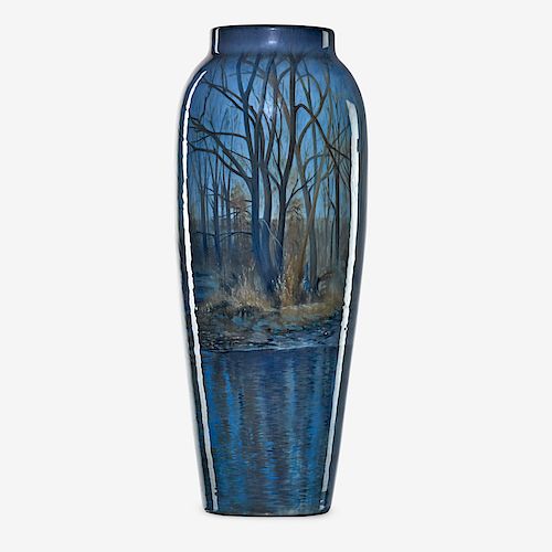 C. SCHMIDT; ROOKWOOD Exceptional Iris Glaze vase