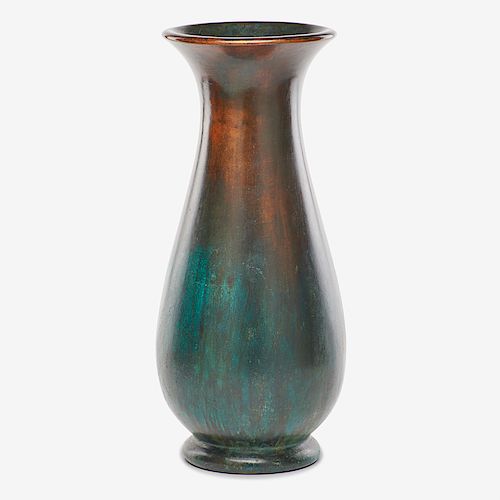 CLEWELL Large copper-clad vase