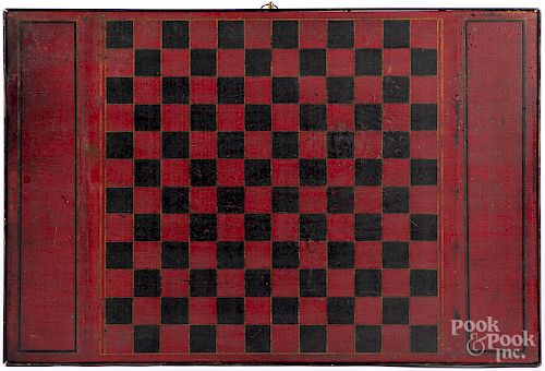 Red, black and yellow painted gameboard