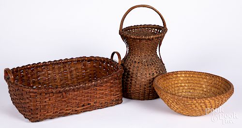 Three assorted baskets