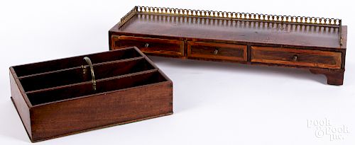 Regency table top stand and knife tray
