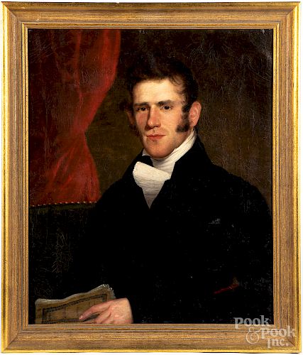 Philadelphia oil on canvas portrait of a gentleman