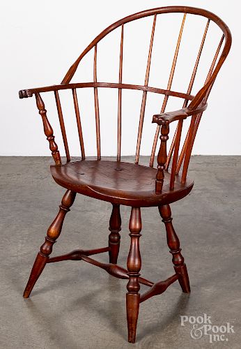 Sackback Windsor chair, ca. 1800.