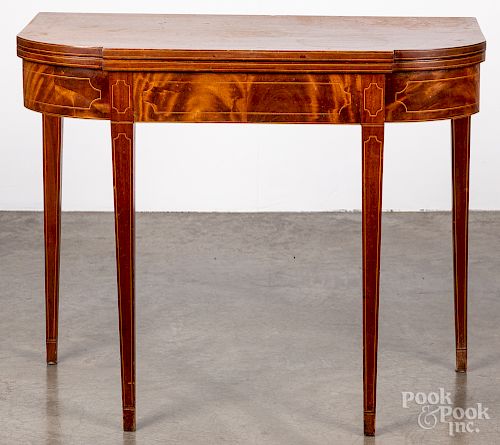 Federal style mahogany card table