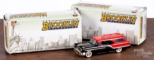 Two Brooklin model cars