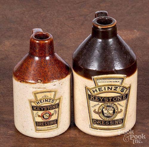 Two miniature H. J. Heinz stoneware jugs