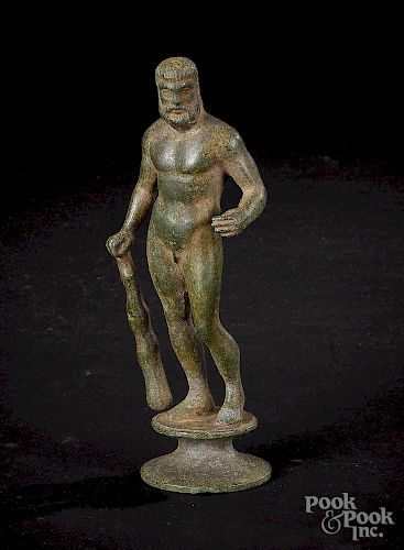 Greek style bronze figure of Herekles