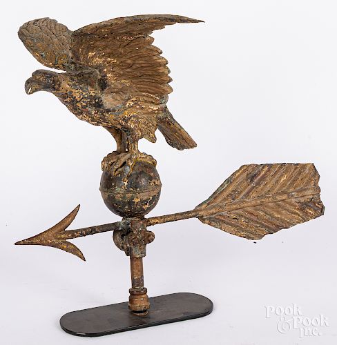 Full bodied copper eagle weathervane