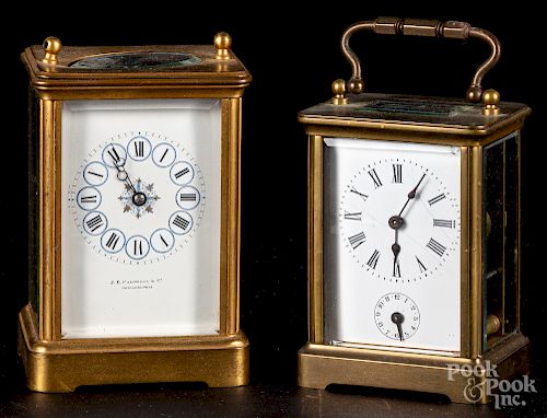 Two French carriage clocks