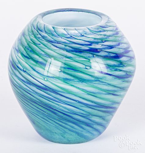 Dan Burstein art glass vase