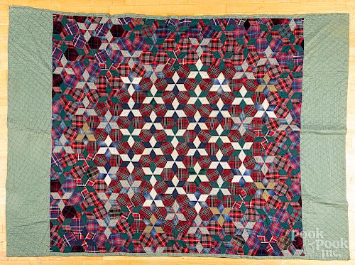 Patchwork flannel star quilt
