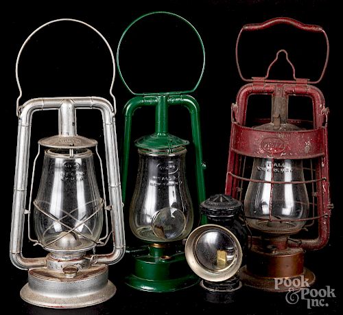 Four Dietz lanterns