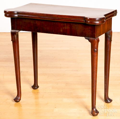 George II mahogany card table