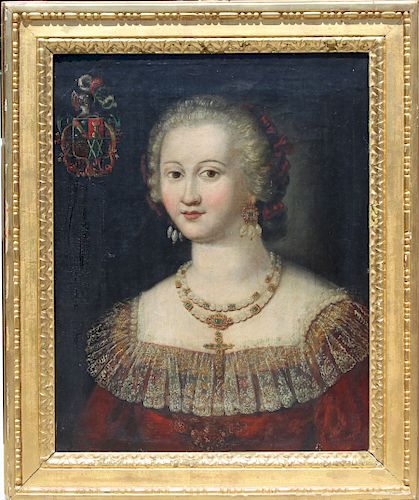 17th C. Spanish School Portrait of a Woman