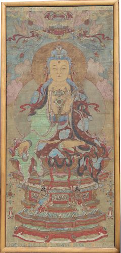 Monumental 18th C. Tibetan Thangka