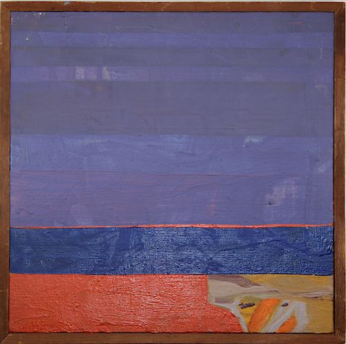 American School, Signed Abstract Landscape