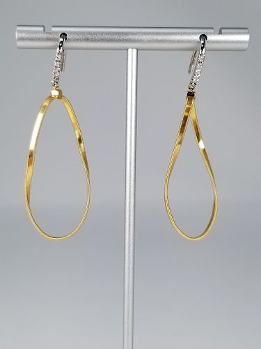 18K Gold Marco Bicego Hoop Earrings