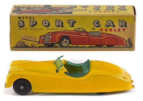 Hubley die cast sport car with the original box,