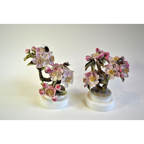 ROYAL WORCESTER APPLE BLOSSOM AND BEE SPRAYS, PAIR