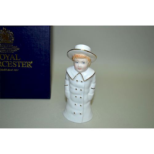 ROYAL WORCESTER PORCELAIN BOY WITH BOATER CANDLE SNUFFER