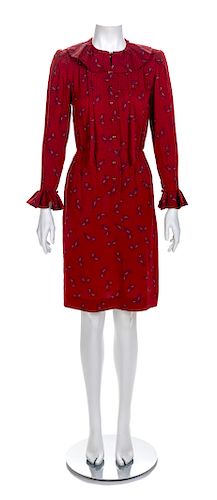 Nina Ricci Red Dress, 1980s
Size label: 36