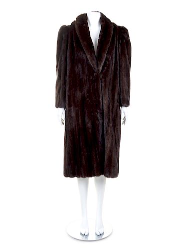 I. Magnin Mink Coat with Hood, 1980-90s