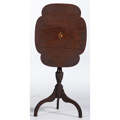 Baltimore Line and Shell Inlaid Tilt Top Table