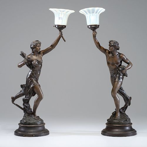 Jean-Baptiste Germain Sculpture Lamps