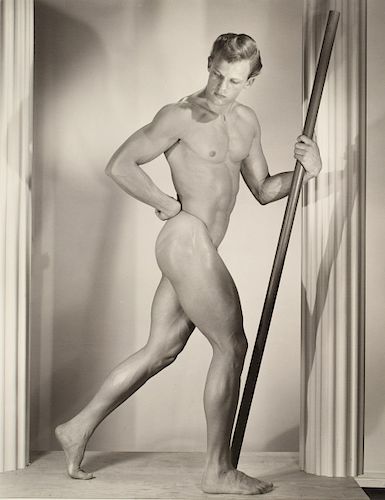 Large Nude Male Physique Photo, Bruce Bellas Estate
