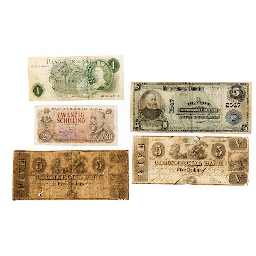 Currency featuring 1902 $5 Ch 2547 Denton MD
