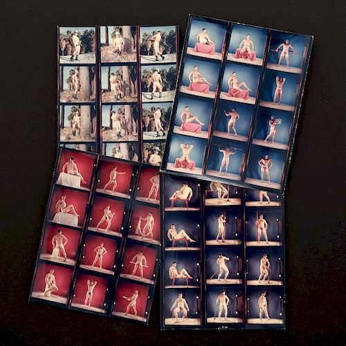 4 Bruce Bellas Nude Male C-Print Contact Sheets