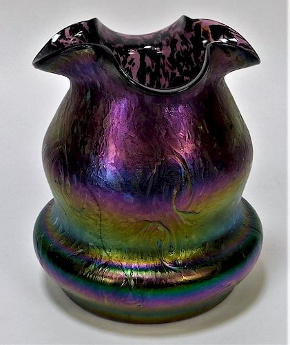 Loetz Iridized Oil Spill Bohemian Art Glass Vase