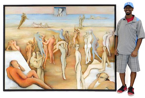 LG Diane Desmarais Modernist Sensual Nude Painting