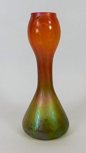 Rindskopf Grenada Hyacinth Bohemian Art Glass Vase