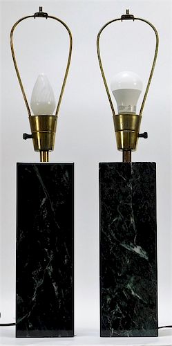 PR MCM Modernist Vermont Marble Co. Lamps