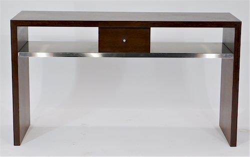 Wood and Stainless Steel Desk table