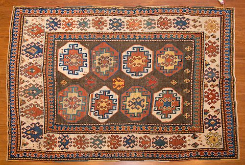 Antique Kazak Rug, Caucasus, 4.9 x 6.4