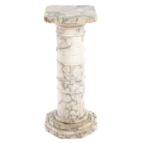 White Marble Column Pedestal