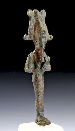 Egyptian Late Dynastic Bronze Osiris Amulet