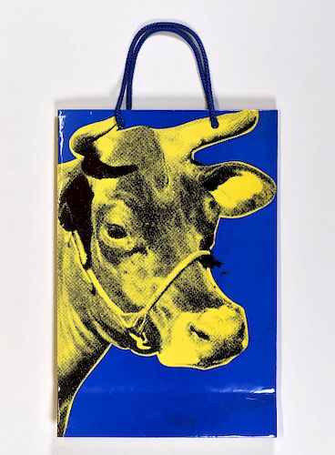 Andy Warhol Cow Bag from 1989 MoMA Retrospective