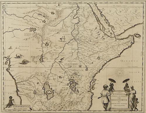 Joan Blaeu Map ca. 1690 "Aethiopia Superior vel Interior vulgo Abissinorum..."