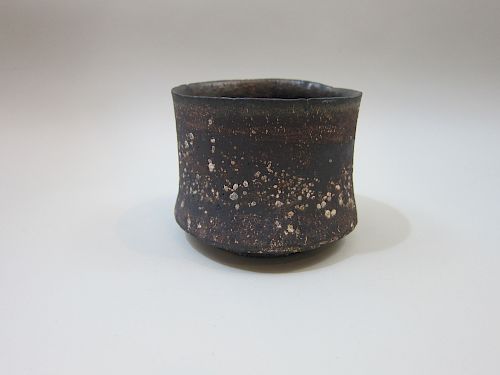 Atsukawa Fumiko Black Ceramic Tea Bowl 