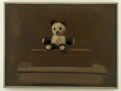 Mike Lynch Teddy Bear Oil on Canvas 